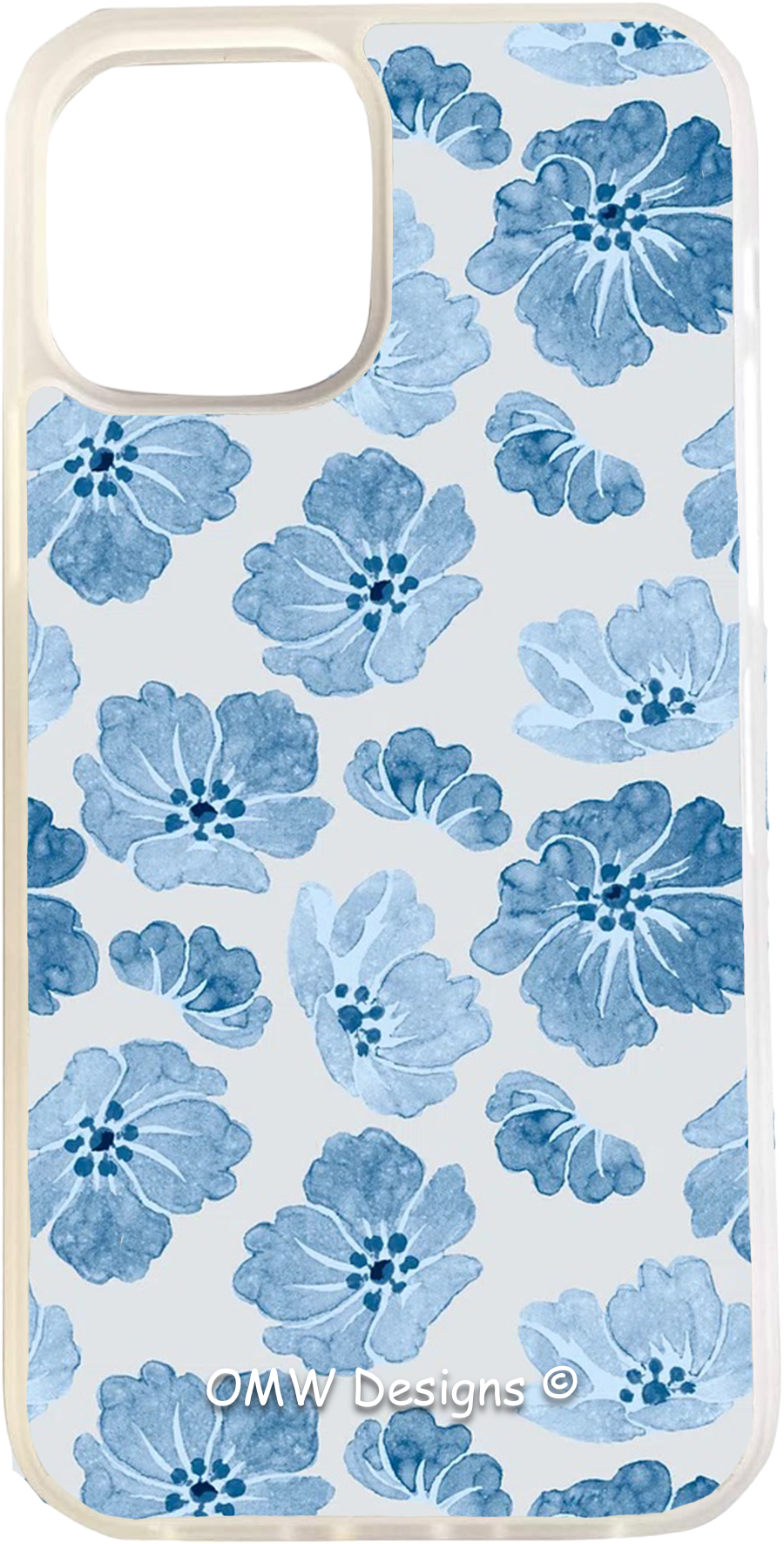 Blue Flowers - iPhone 12 Pro - Clear - OMW Designs