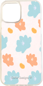 Blue & Orange Flowers - iPhone 12 Pro - Clear - OMW Designs