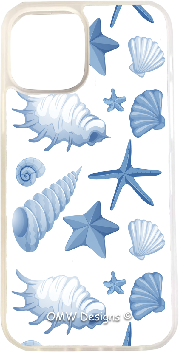 Blue Seashells - iPhone 12 Pro - Clear - OMW Designs