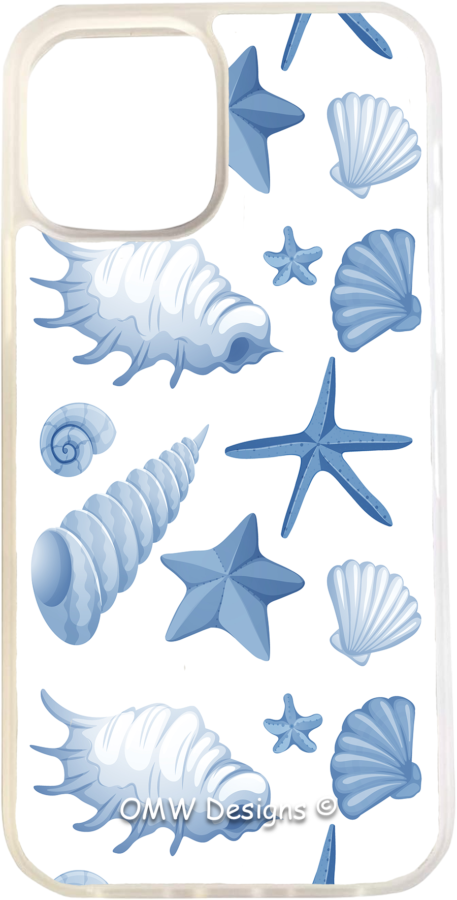 Blue Seashells - iPhone 12 Pro - Clear - OMW Designs