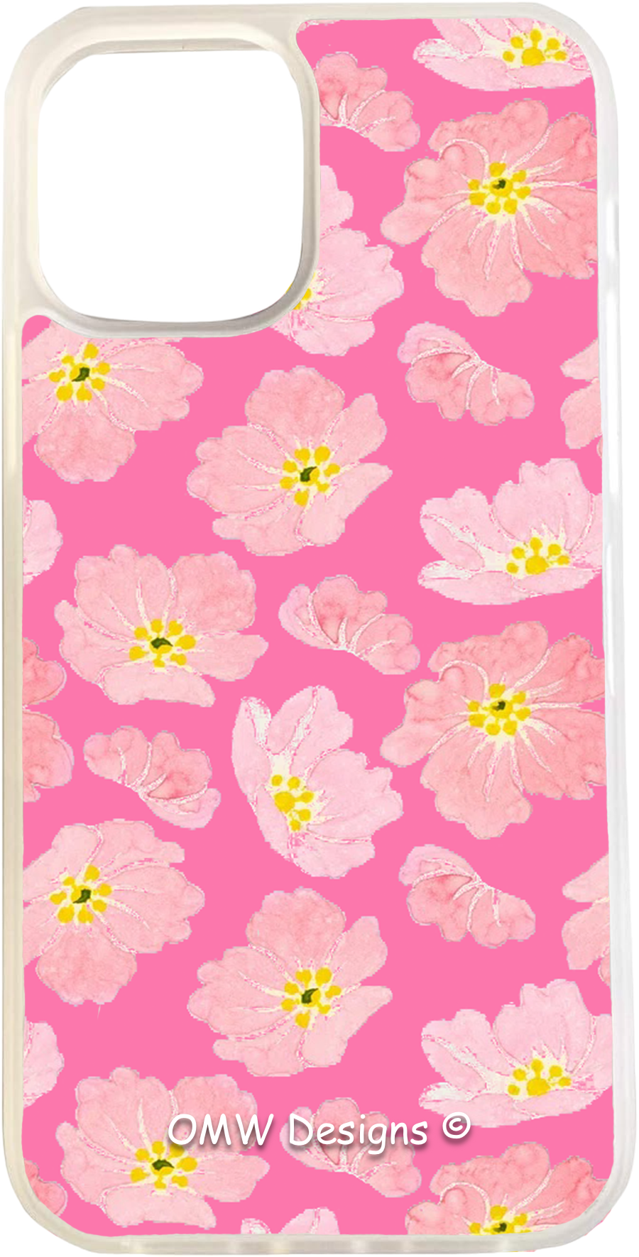 Pink Flowers - iPhone 12 Pro - Clear - OMW Designs