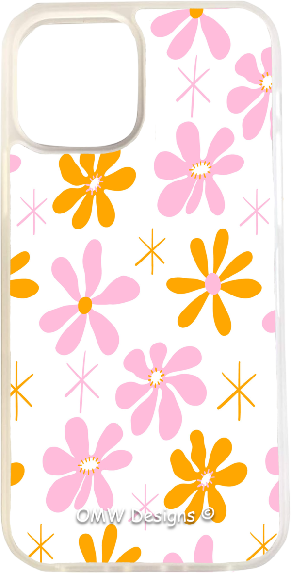 Pink & Orange Flowers - iPhone 12 Pro - Clear - OMW Designs