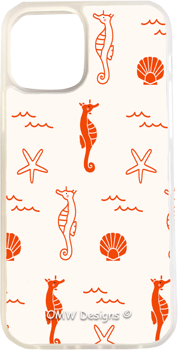 Seahorses & Seashells - iPhone 12 Pro - Clear - OMW Designs